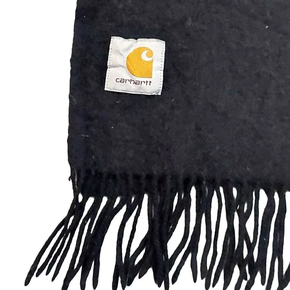 Carhartt Classic Vintage Medium Black Wool Men's Scarf